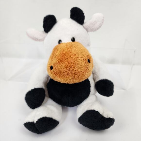 TY 2002 Pluffies 9" Cow "Grazer" Tylux Plush Stuffed Retired Clean & Soft EUC - Picture 1 of 7